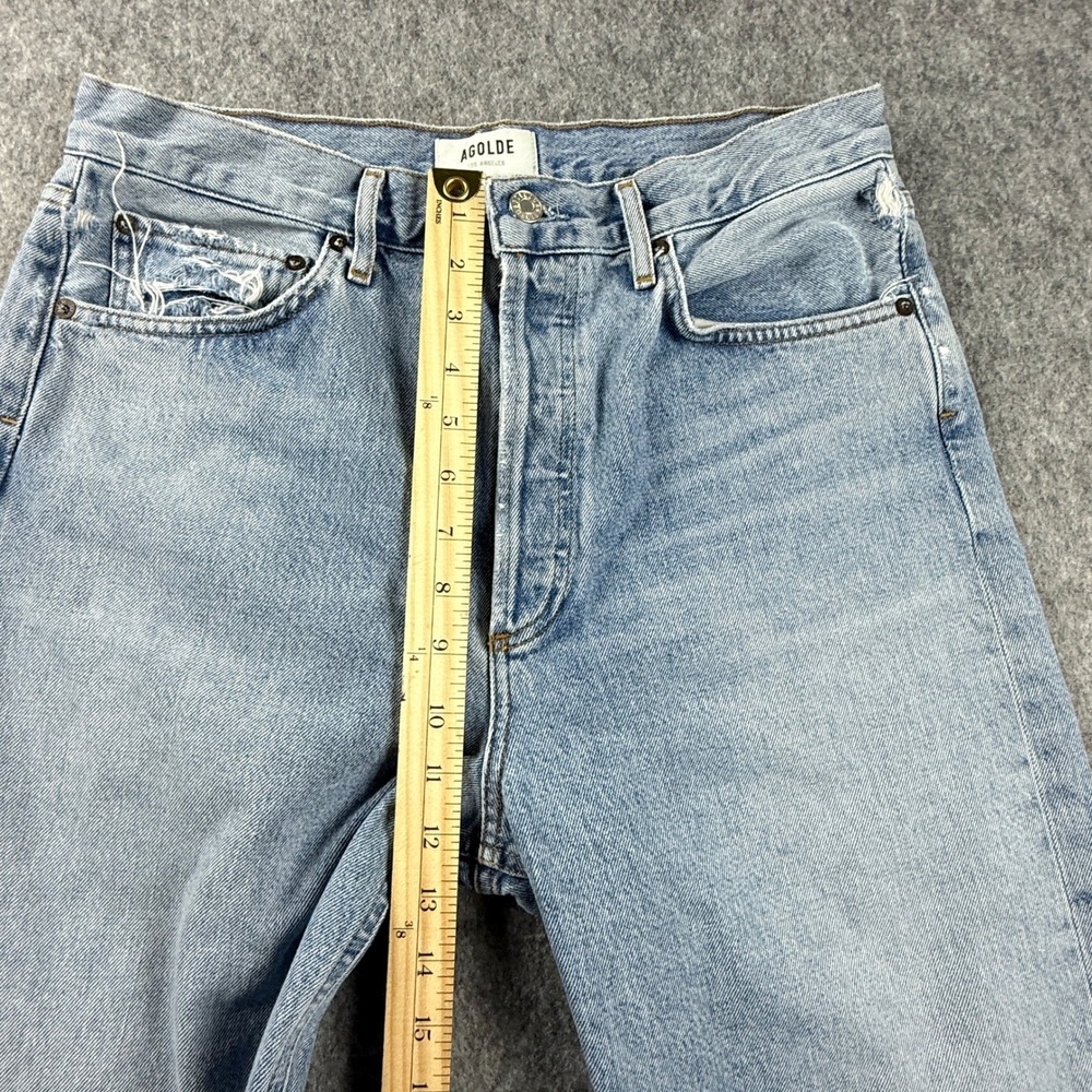 Agolde Womens Size 29 Mid Rise Loose Fit Jeans Light Wash Straight Leg 90's - Picture 3 of 10